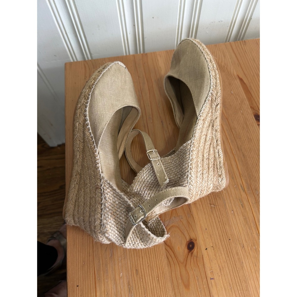 Toni Pons Tan Caldes Espadrille Wedge Sandal Made in Spain Women 39 US 8.5 - Picture 5 of 10